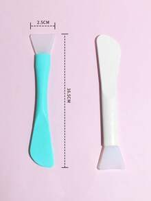 baopinger 1pc硅胶面膜刷软头带刮刀两用泥膜刷DIY面膜调理美容工具美容清洁洗脸美容院专用刷子批发 - 彩色 - 查看 5