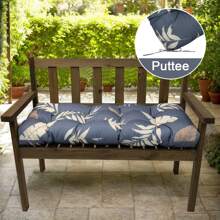 Outdoor Bench Cushion 51"X20" Waterproof Patio Chair Pad Swing Seat Replacement Cushion For Garden Patio Furniture Lounger Bench - 灰色的葉子 - 查看 5