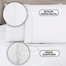 Basic Percale 400 Thread Count Single 2-Piece Sheet Set - Max Decor - trắng - Xem 3