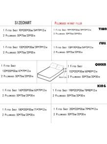 3 件/套印花床笠，1 个床笠和 2 个枕套（床笠口袋深度：30 厘米） - 紅心 - 查看 3