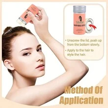 2 件装发蜡棒、头发造型蜡、滋养配件 - 女士和儿童专用发蜡棒、散发凝胶修复剂、发髻造型器和造型霜，2.7 液量盎司 - 1wax+1band - 查看 4