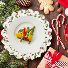 100 Stücke grüne Blatt Papier Spitze Deckchen runde Tischsets für Tische dekorativ, Einweg Deckchen Papier Pad Großpackung für Hochzeit, Geburtstag, Kuchen, Desserts, Geschirr Essen Party Dekoration Basteln