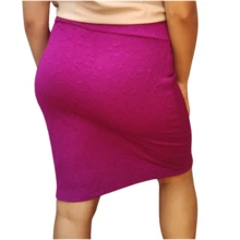 Women's Ruffle Skirt Printed Evangelical Fashion Promotion New Floral Fish Tail Tube Promotion - Màu đỏ tím - Xem 2