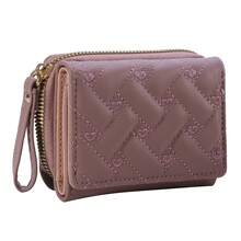 Woman Card Holder Small Ladies Purses Mini Clutch Card Holder Trifold Short Purse Wallet Small Pink