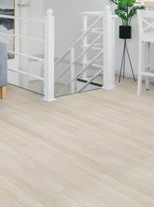 1 Piece Retro & Thickened & Matte Surface Effect Beige Wood Grain Texture Anti-Slip Waterproof Abrasion Resistant Floor Tile Sticker For Home Decoration, Stickers, Wall Decal, Vinly Decal For Home Decorations, Spring Decoration Items Refesh Your Home, Rama Decoration Stickers Gifts Birthday Graduation