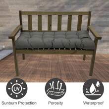 Outdoor Bench Cushion 51"X20" Waterproof Patio Chair Pad Swing Seat Replacement Cushion For Garden Patio Furniture Lounger Bench - 深灰色 - 查看 3