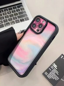 Oil Painting Fashion 1pc Dreamscape Gradient Pattern TPU Soft Phone Case, Shock Proof, Compatible With Apple Phones Waterproof Anti-Fall Scratch Resistant, International Version, Not The Domestic Version Spring - Multicolor - View 2