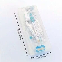 סט סרגל אחד, כולל סרגל, מד זווית, סרגל משולש לתלמידים, 2 צבעים אקראיים, סרגלים - כחול - ראה 2