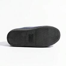 Men's Winter Snowflake Pattern Fabric Slippers, Plush Lining Warm Soft Sole, Slip-Resistant Couples Wear Indoor Room Slippers
