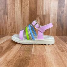 Children's Sandals With Bright Colorful Straps - From Casual To Formal 20 To 27 - Màu Hồng baby - Xem 2