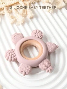 婴儿硅胶水果牙胶、咀嚼棒出牙玩具、抓握训练，适合婴儿男孩和女孩 - 彩色 - 查看 11