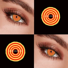 Lalens Makima Cosplay Anime Block Xanh & Vàng Nhập Vai Niềm Tự Hào Kính Áp Tròng Màu 2 Chiếc Đường Kính 14,5mm Độ Cong 8,6mm Hàng Năm Dùng Một Lần Hàm Lượng Nước 38% Hydrogel Vật Liệu Không Ion Kính Áp Tròng Anime Cosplay Màu Hoa Văn Mở Rộng Mắt Khóa Cạnh Kính Áp Tròng Đóng Kính Áp Tròng Bán Chạy - makima - Xem 6