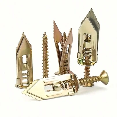 20 Stücke/50 Stücke neue Eindrückdübel für Trockenbauwände, leicht zu installierende Dübel für Trockenbauwände, Faserzementtafel-Schrauben, Befestigungshardware Stahlschrauben, Trockenbauschrauben