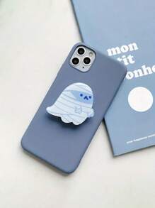 1PC Cartoon Cute Ghost Foldable Mobile Phone Extension Frame Finger Holder Mobile Phone Holder Luxury Universal Mobile Phone Grip Socket Compatible With IPhone, Android Phone, Gift For Birthday, Family, Friends Push-Pull Phone Grip, Phone Accessories