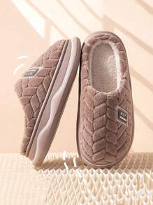 Chinelos Fofos Deslizantes Unissex, Sapatos Quentes Internos Antiderrapantes de Sola Grossa para Inverno, Sapatos Peludos