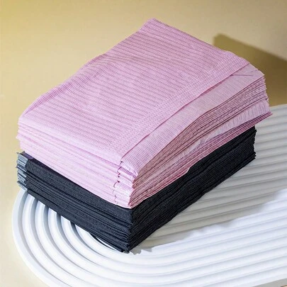 Bộ 20 khăn trải bàn làm móng dùng một lần, chống thấm nước, chống dầu và chống thấm nước, có thể gấp gọn, miếng vệ sinh, yếm nha khoa cho tiệm làm móng, miếng lót nha khoa hoặc miếng lót y tế và vật dụng che phủ bàn làm móng