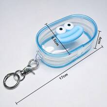 1pc Portable Mini Colorful Transparent Zipper Storage Pouch, Cute Cartoon Pattern Design, Multi-Functional Jewelry Organizer Bag For Earphones, Cables, Lipsticks, Keychains, Rings, Small Accessories, Travel Accessory Travel Essentials Holiday Essentials Bag,Room Decor, Bags,Makeup Bag,Vanity,Travel,Make Up Bag,Travel Essentials,Organizer,Storage,Travel Essential,Makeup Organizer,Makeup Bags,Make Up Organizer,Organiser,Toiletry Bag,Desk Organiser,Cosmetic Bag,Makeup Pouch,Make Up Organize,Vanity Accessories,Make Up Pouch,Make Up Bags