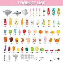 HENGPHY 3 IN 1Pretend Play Kitchen Girls Toys For Toddler Kids, With Sound And Music Smoke Cooking Accessory Pretend Play Kitchen Toy For Birthday Gifts Girls - Pink - View 8