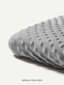 Customizable Embroidered Text Kids Fitted Sheet, Warm & Soft Flannel Baby Personalized Name Crib Skirt, Winter Baby Shower Family Decorations Gifts Winter Eve Gifts Back To School Winter Gift Ideas Boy Girl Valentine's Day - Grey - View 6