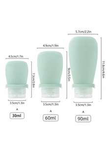 Silicone Chống rò rỉ Chai du lịch Bộ Đối với Vật dụng trong nhà Và Ngoài trời Sử dụng , có thể sử dụng Đối với Sữa rửa mặt , Dầu gội đầu , , Du lịch xách tay Chai Bộ , Kích thước du lịch Thùng đựng hàng Bộ , Tóc Dầu xả Mỹ phẩm Và Khác Mềm mại Phun ra Ống Trống Phụ kiện - màu xanh lá - Xem 5
