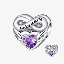 12-Month/Birthstone Series Plated Silver Beads Perfect For Diy Bracelet/Necklace Women's Jewelry Making - Love - View 13
