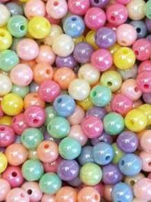 200 Pearl Beads 8mm Loop Mix Colorful Jewelry And Crafts - 伊里扎達混合 - 查看 2