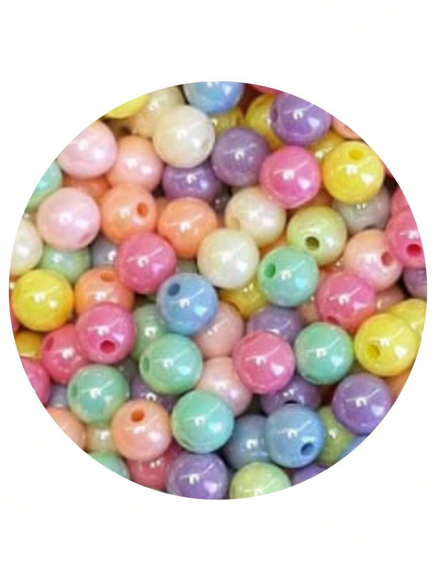 200 Pearl Beads 8mm Loop Mix Colorful Jewelry And Crafts - 伊里扎達混合 - 查看 1
