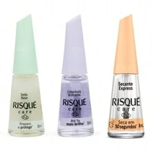 Kit Esmalte Risque Care Base + Cobertura + Secante Express Festa Junina