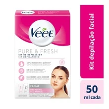 Veet Hair Removal Cream + Pure & Fresh Facial Powder Kit 50ml - Blanco - Ver 1