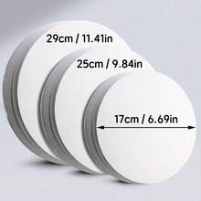 20 Round White Matte Cardboard Sheets - 200gsm Cardboard For Painting, Art, Crafts, Decoupage And DIY Project - White - View 2