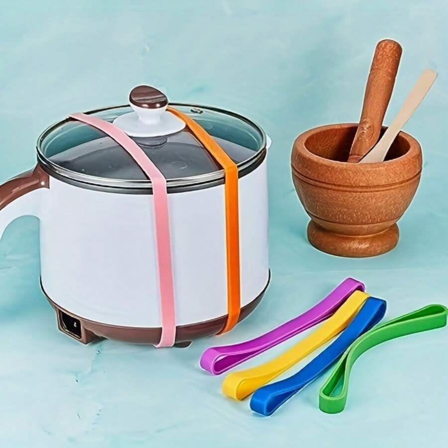 Extra Large Silicone Elastic Rubber Wrapped Straps With Enhanced Grip - Versatile For Kitchen Accessories, Notebooks, Office, Outdoor Equipment, And Gift Packaging Flexible, And Easy To Use Home Appliances Accessories Gadgets Tools Christmas Stuff Cooking Christmas - Mixed Color - View 1