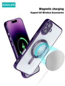 1 pieza Funda protectora magnética de lujo a prueba de golpes con patrón de CD y película para lente de cámara, compatible con iPhone 17 ProMax/17/17 Pro/17 Air/16/16 Pro/16 Plus/16 ProMax/13/13 Pro/13 ProMax/14/14 Pro/14 Plus/14 ProMax/15/15 Pro/15 Plus/15 ProMax, carcasa suave de TPU unisex