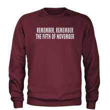 Remember The Fifth Of November Adult Crewneck Sweatshirt - 查看 1