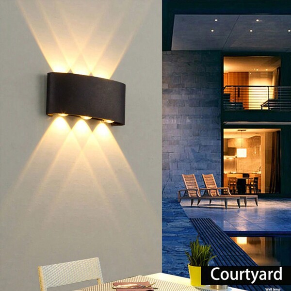 CANMEIJIA Wasserdichte LED-Wandleuchte, hoher Lichtoutput 3000/4000/6500K, Aluminium/Kunststoff Außenbeleuchtung, IP65-Bewertung, 85V-265V, geeignet für Terrasse, Treppenhaus, Straße, Innenräume, Küche, Schlafzimmer, Flur