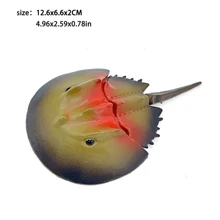 10 种款式可选，大型逼真海洋动物模型，手绘实心 PVC 材料，包括龙虾、螃蟹、海马、海星、鳐鱼、章鱼、锯鳐、黄貂鱼、锤头鲨、马蹄蟹、蛋糕装饰品、收藏模型、栩栩如生的动物玩具、儿童学习玩具、圣诞节/生日派对礼物、鲨鱼派对装饰品、塑料鲨鱼、海洋玩具 - 彩色 - 查看 26