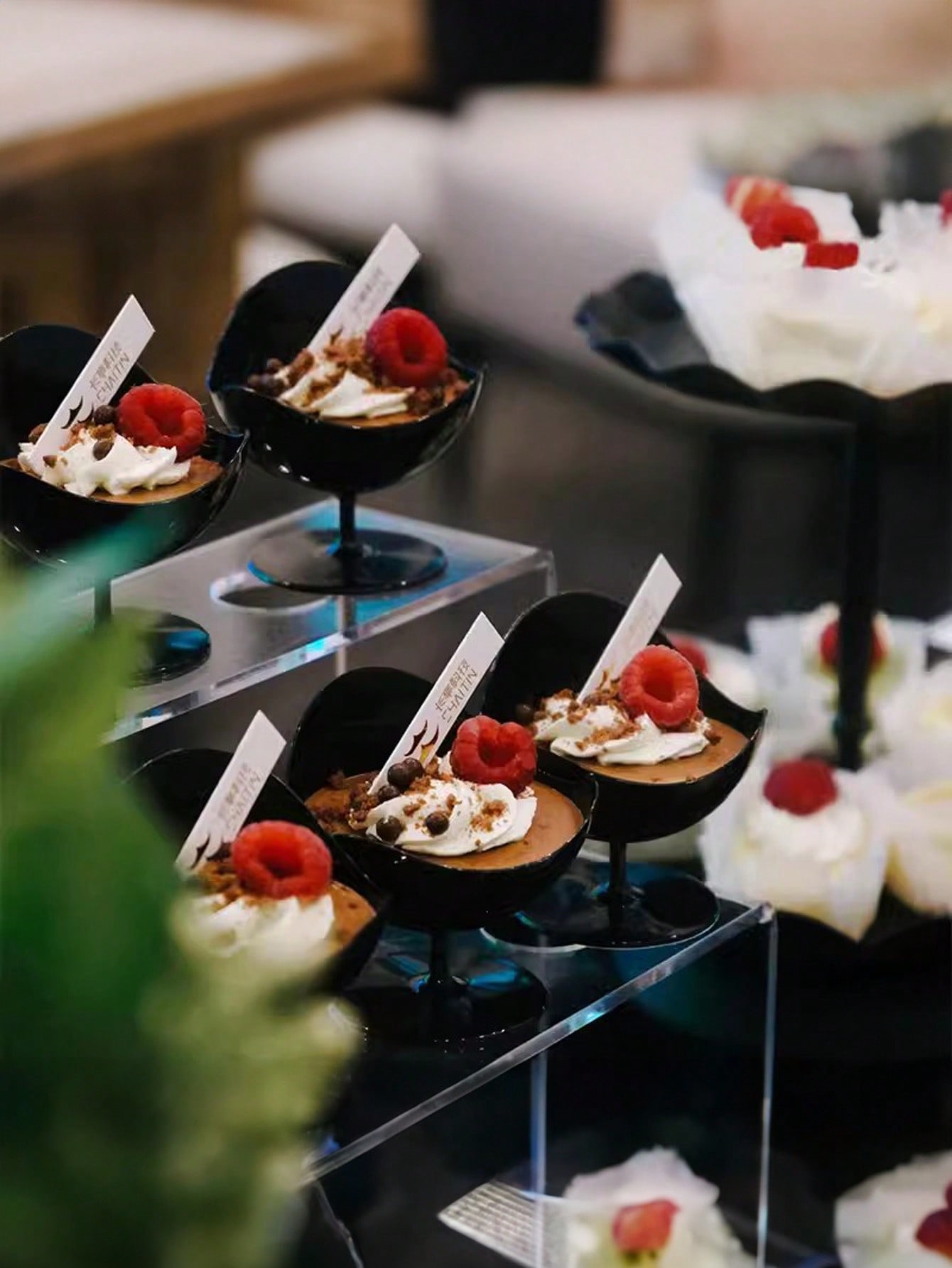 8 قطع / 20 قطعة كأس على شكل كرسي شفاف ، كأس آيس كر...