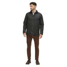 Regatta Mens Pensford Waxed Jacket (Navy) - Blue - View 9