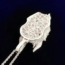 DUBSS 1 件骷髅男式吊坠方晶锆石镀金色嘻哈项链摇滚珠宝 - 骷髏頭 - 查看 8