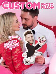 1 件定制脸部枕头，用于订婚个性化求婚枕头个性化脸形枕头有趣的求婚礼物，带有照片定制照片枕头浪漫求婚礼物独特的求婚纪念品情人节礼物，送给男朋友女朋友丈夫妻子她/他的独特礼物，非常适合生日、周年纪念日、情人节、毕业典礼、婚礼、母亲节、父亲节、圣诞节 - 求婚 - 查看 3