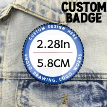Huy hiệu tùy chỉnh 2.28In Tạo huy hiệu ghim nút của riêng bạn, huy hiệu tùy chỉnh, huy hiệu cá nhân hóa, ghim nút đầy đủ màu sắc, huy hiệu nút tùy chỉnh, huy hiệu, ghim nút có ảnh và văn bản, quà tặng đầy đủ màu sắc, quà tặng Halloween, quà tặng Lễ tạ ơn, quà tặng Giáng sinh - Nhiều màu - Xem 1