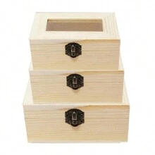 Coffret décoratif en bois 3 pièces 1 pièce, bois massif avec serrure, boîte de rangement rétro, grande et petite boîte en bois rectangulaire, boîte d'emballage en bois, boîte cadeau