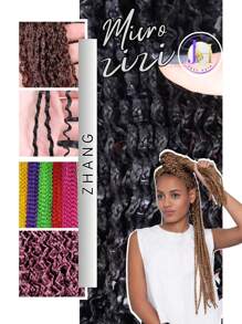 Micro Zizi Miojinho Crochet Braid Kanekalon Zhang Hair 80 Grams - 黃色 - 查看 4