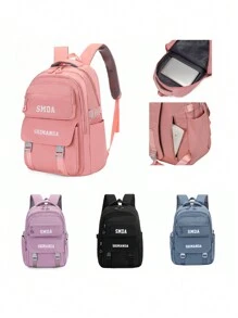 Women's Waterproof Nylon School Backpack - Màu Lilac Tím - Xem 1