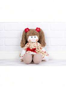 Rag Doll 22 Cm Floral Dress Juliana - For Decoration - 紅色花卉 - 查看 1