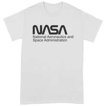 Camiseta con logo de la NASA para adultos unisex (blanco/negro) - Negro - Ver 4