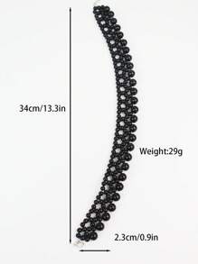 A Handmade Pearl Tie With Elegant Retro College Style For  Girls. Heavy-Duty Beaded, All-Match Fashion Item. A Hollowed-Out Woven Tie That Can Be Matched With Shirts, JK Uniforms And Suits. Suitable For Occasions Such As Campus Dances And Activity Parties. - Multicolor - View 10