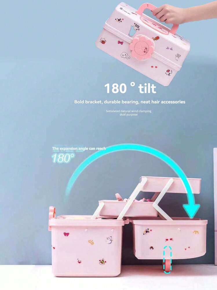 子供用ヘアアクセサリー収納ボックス、ベビーヘアバンド ヘアクリップ