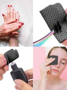 Khăn lau móng không xơ, dụng cụ làm móng, khăn lau tẩy sơn móng tay, khăn lau móng mềm mại siêu thấm hút, thích hợp để tẩy sơn móng tay và nối mi. - màu đen - Xem 6