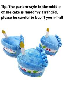 1 đồ chơi cho mèo chủ đề sinh nhật đồ chơi búp bê thú cưng chấm bi nhiều màu sắc, được thiết kế chỉ dành cho thú cưng (Họa tiết trên trung tâm bánh được sắp xếp ngẫu nhiên) - trắng - Xem 7