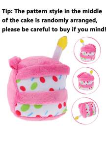 1 đồ chơi cho mèo chủ đề sinh nhật đồ chơi búp bê thú cưng chấm bi nhiều màu sắc, được thiết kế chỉ dành cho thú cưng (Họa tiết trên trung tâm bánh được sắp xếp ngẫu nhiên) - trắng - Xem 8